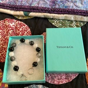 Tiffany & Co. Quartz, moonstone, onyx Beaded Bracelet